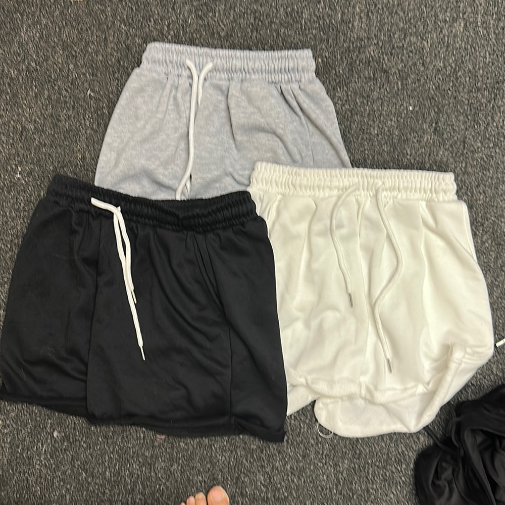 3 pairs drawstring shorts
